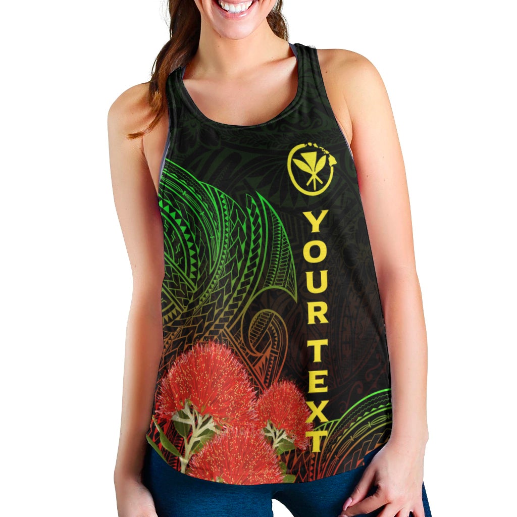 (Custom Personalised) Hawaii Polynesian Women Racerback Tank - Ohia Lehua LT12 - Wonder Print Shop