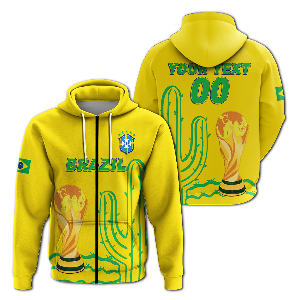 Custom Brazil Champion Football 2022 Hoodie LT12 - Wonder Print Shop