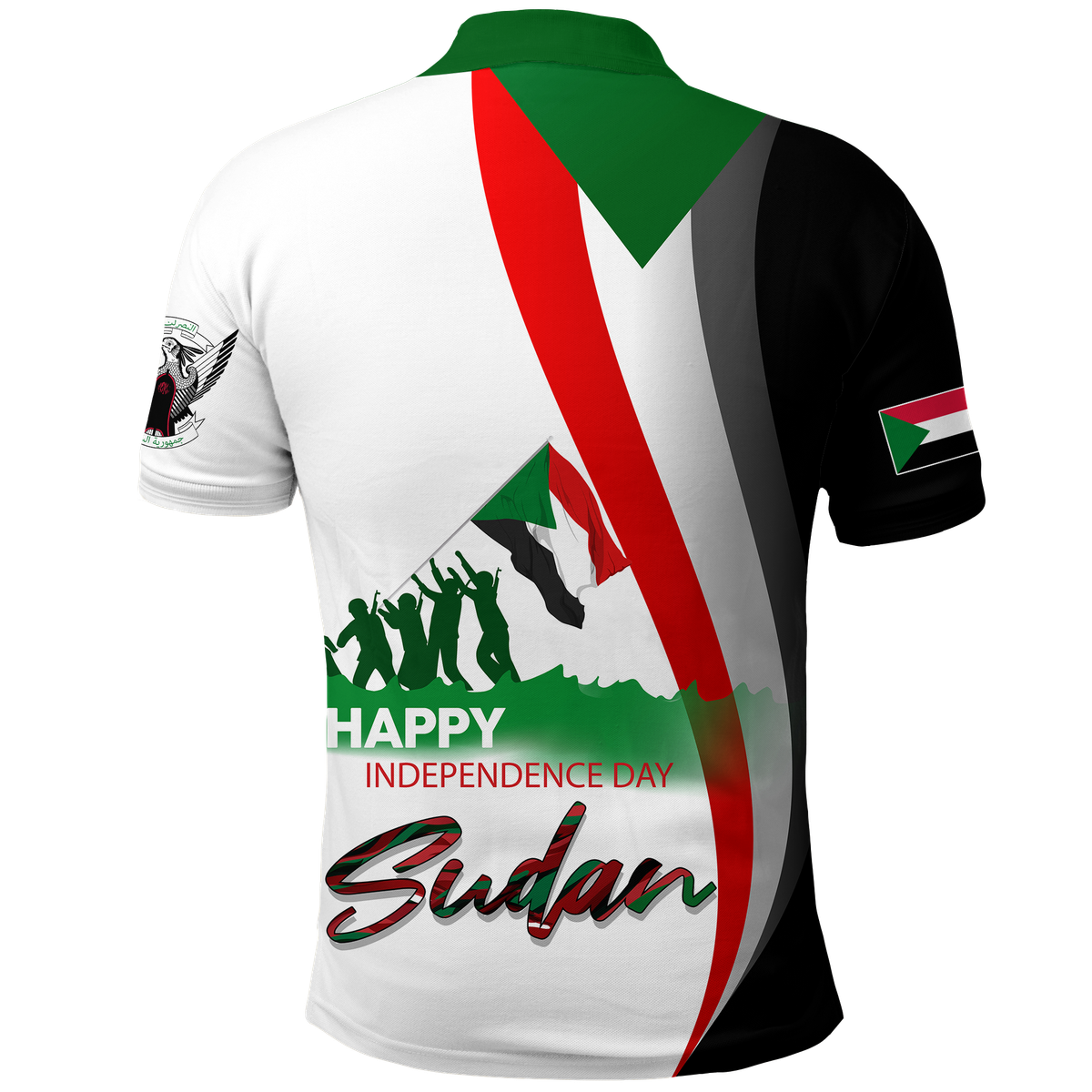 Custom Sudan Football Polo Shirt Yalla Falcons of Jediane LT15 main image 1