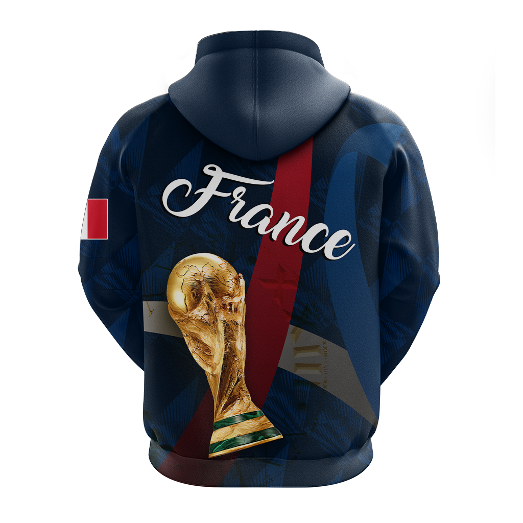 Custom France Football 2022 Hoodie LT2 - Wonder Print Shop