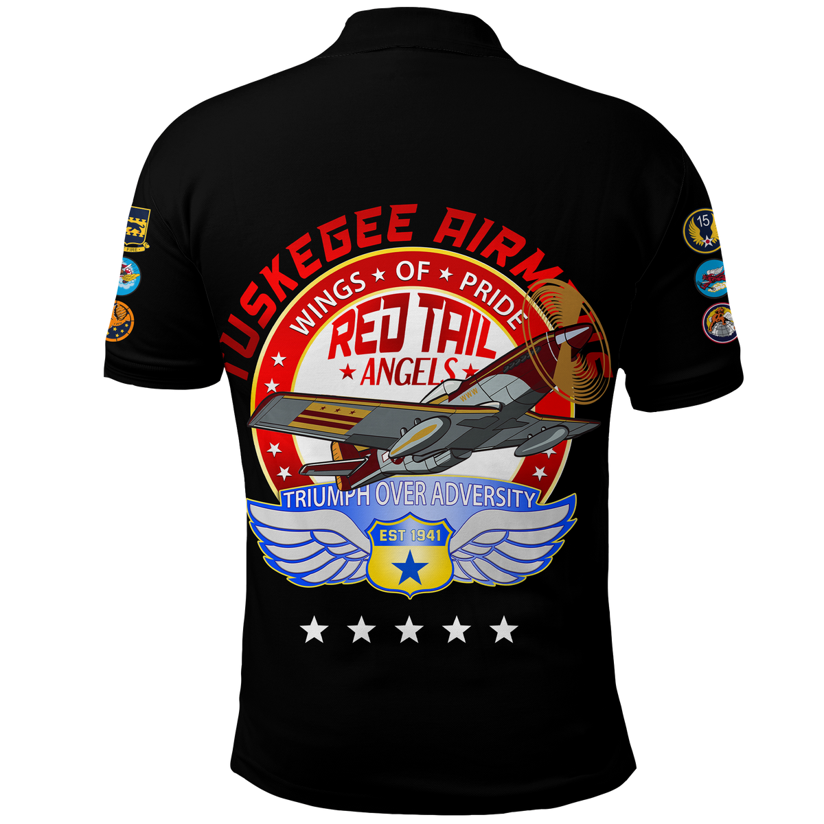 Tuskegee Airmens Red Tails African American Heros Polo Shirt LT2 - Wonder Print Shop