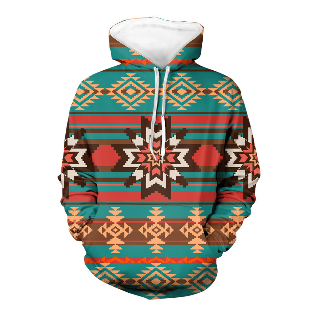 Ethnic Ornament Seamless Pattern Native American All Over Hoodie LT10 - Wonder Print Shop