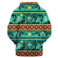 Kokopelli Myth Green Native American Hoodie LT10 - Wonder Print Shop