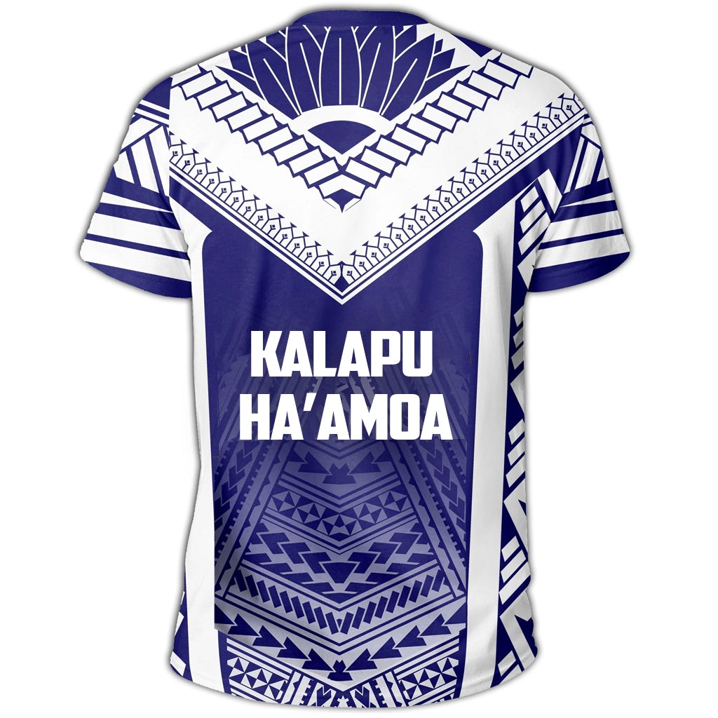 KALAPU HAAMOA American Samoa Coat Of Arms Polynesian T Shirt Active Blue LT13 - Wonder Print Shop