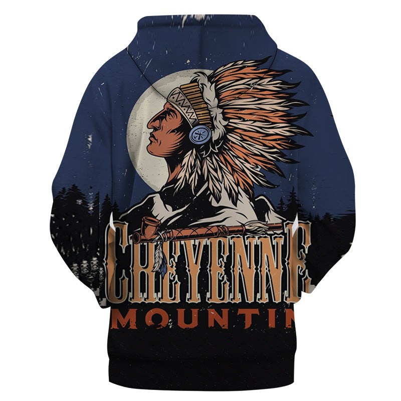 Chief Moon Native American Amrican 3D Hoodie LT10 - Wonder Print Shop