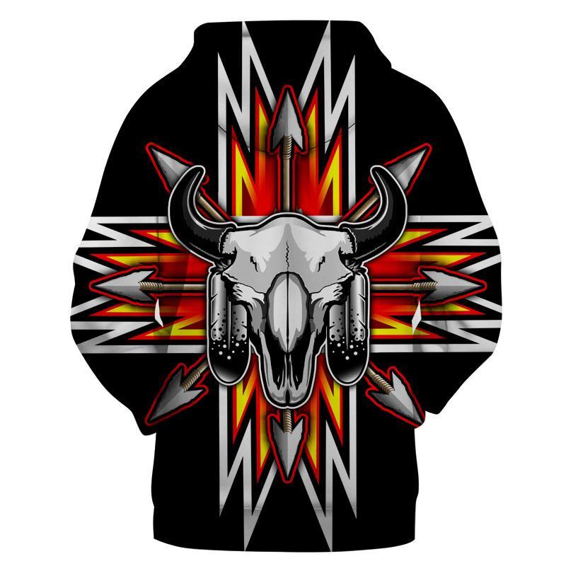Bison Arrow 3D Hoodies Native American Apparel LT10 - Wonder Print Shop