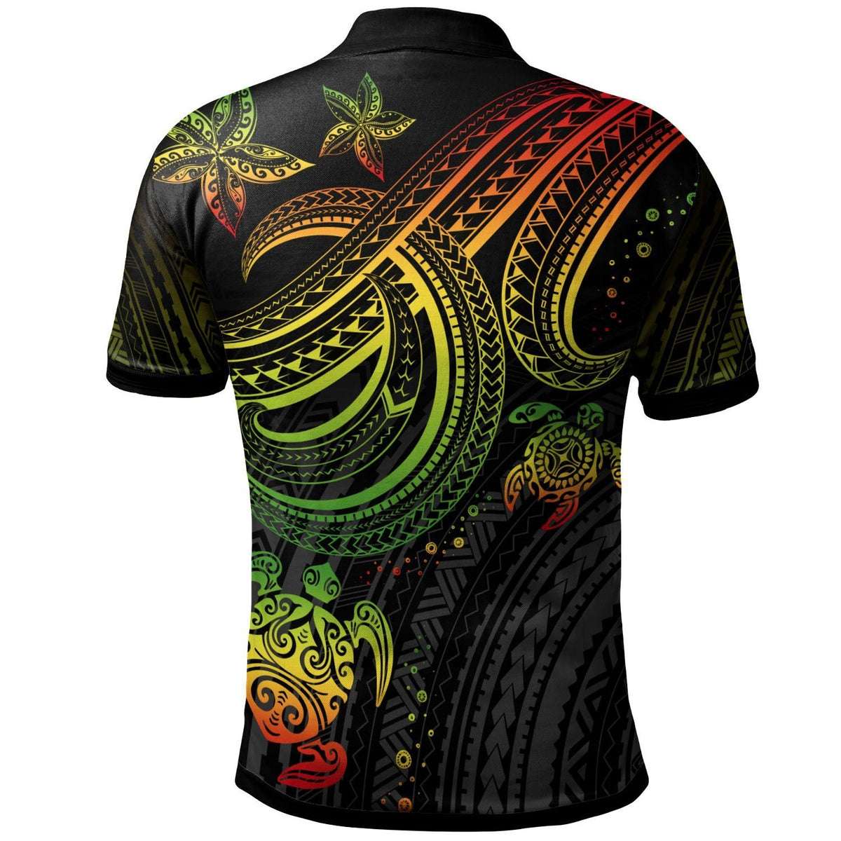 Polynesian Polo Shirt Reggae Turtle - Wonder Print Shop