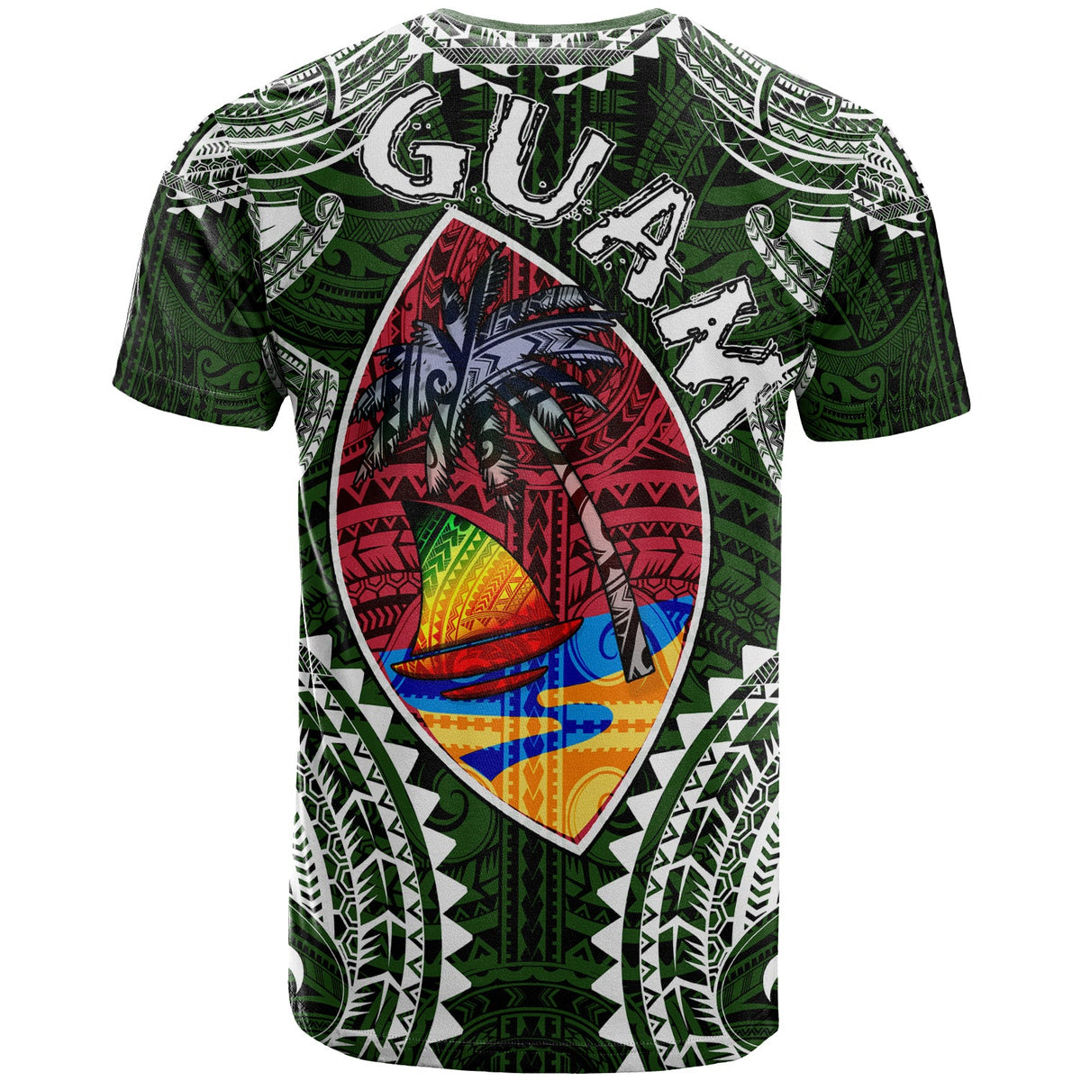 Guam T Shirt Custom Guam independence Day Wish You A Very Happy independence Day With Polynesian Patterns LT10 - Wonder Print Shop