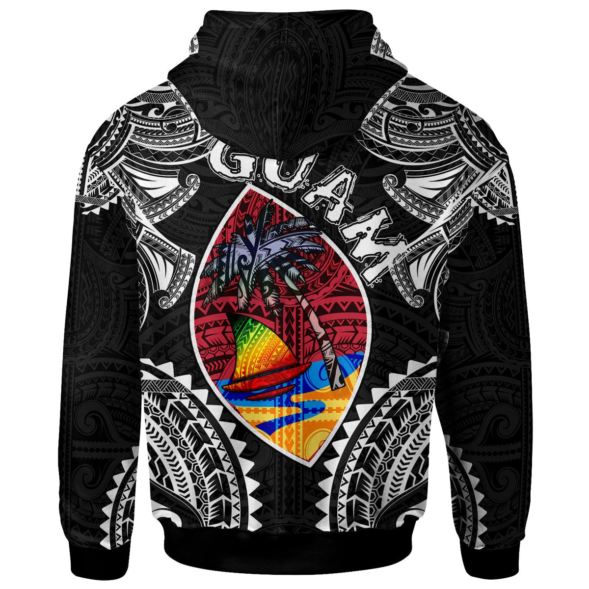 Guam Hoodie Custom Guam independence Day Wish You A Very Happy independence Day With Polynesian Patterns LT10 - Wonder Print Shop