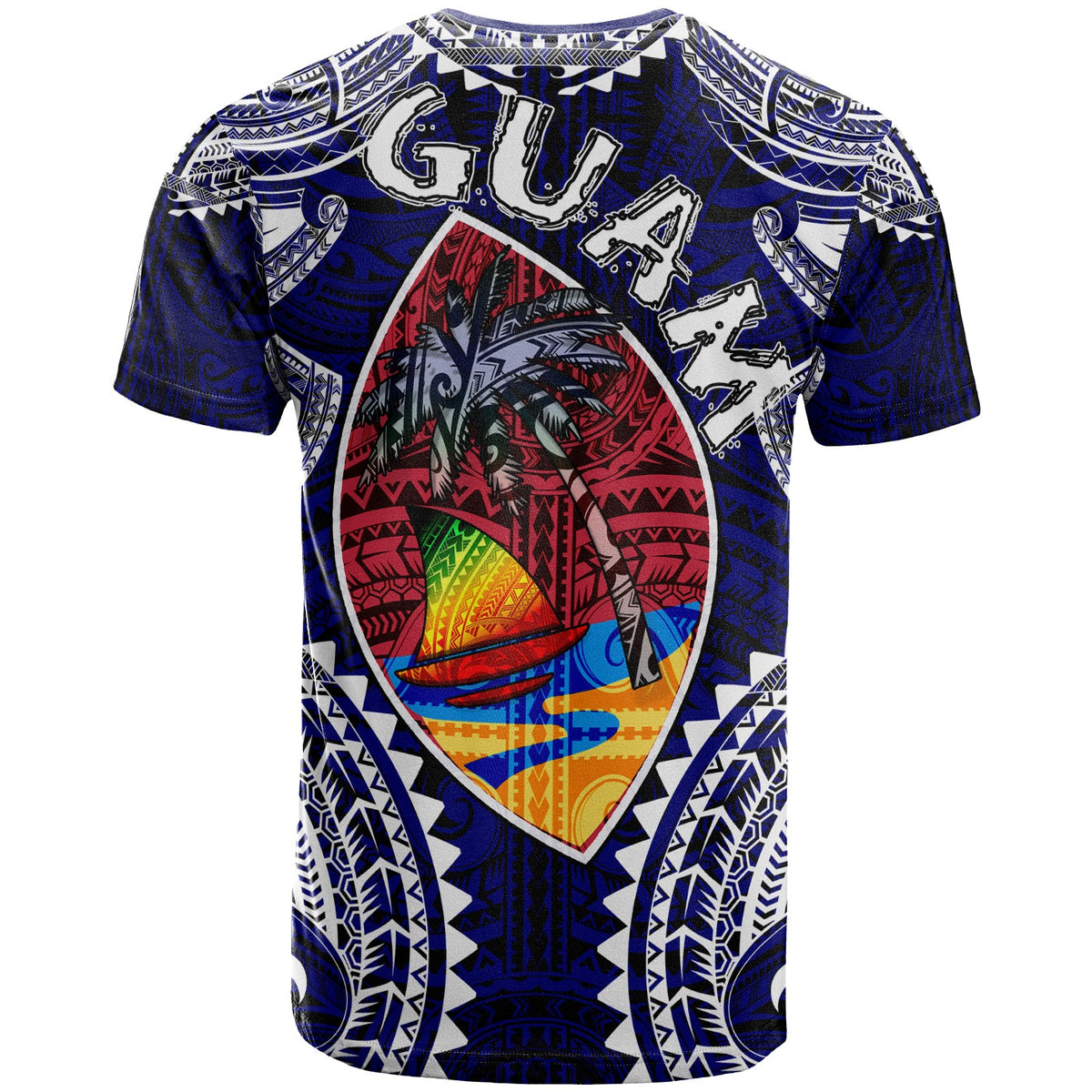 Guam T Shirt Custom Guam independence Day Wish You A Very Happy independence Day With Polynesian Patterns LT10 - Wonder Print Shop