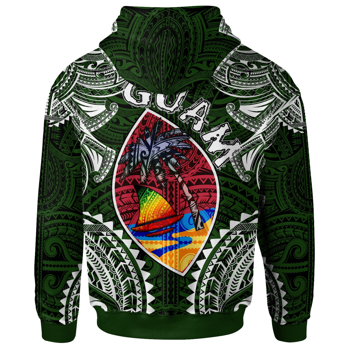 Guam Hoodie Custom Guam independence Day Wish You A Very Happy independence Day With Polynesian Patterns LT10 - Wonder Print Shop