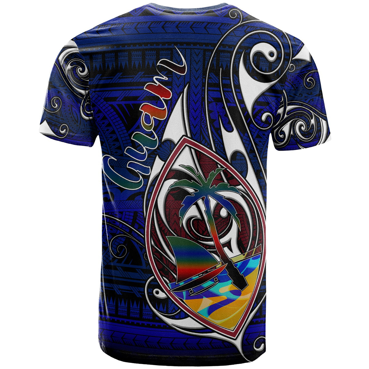 Guam T Shirt Custom Guam independence Day With Hook Polynesian Patterns LT10 - Wonder Print Shop