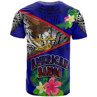 American Samoa T Shirt Custom American Samoa Eagle Flag Style With Polynesian Patterns T Shirt LT10 - Wonder Print Shop