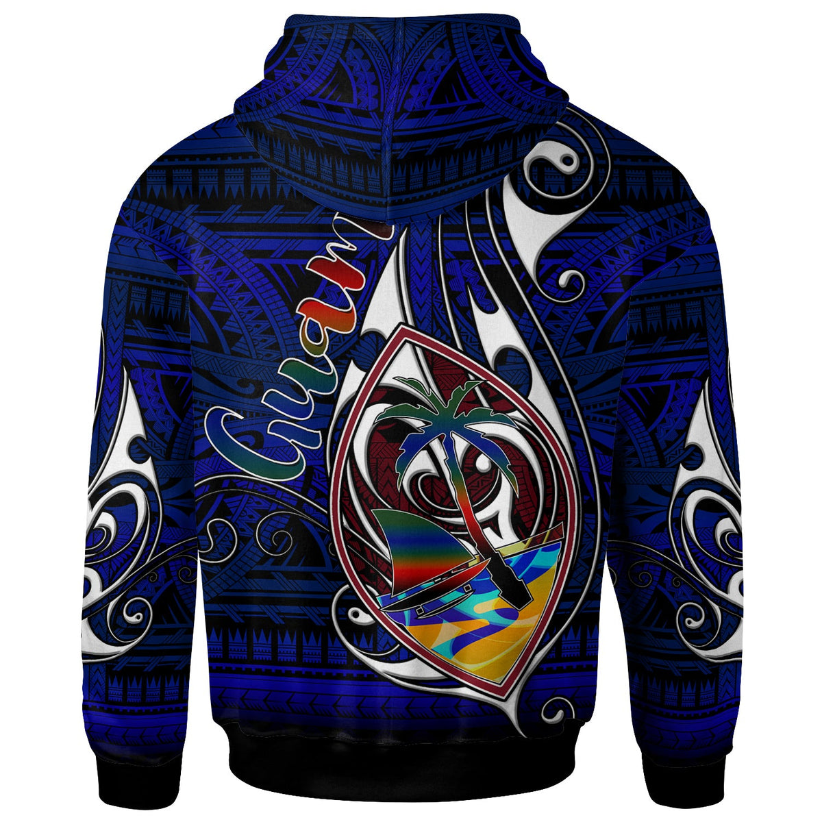 Guam Hoodie Custom Guam independence Day With Hook Polynesian Patterns LT10 - Wonder Print Shop