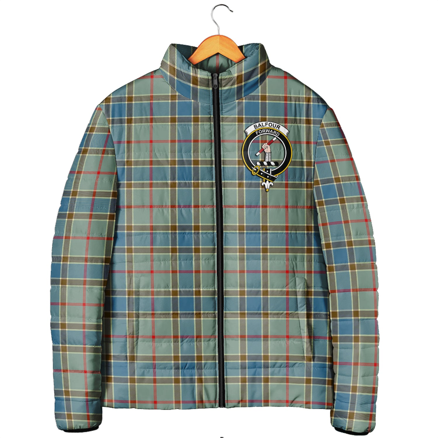 scottish-balfour-blue-clan-crest-tartan-padded-jacket