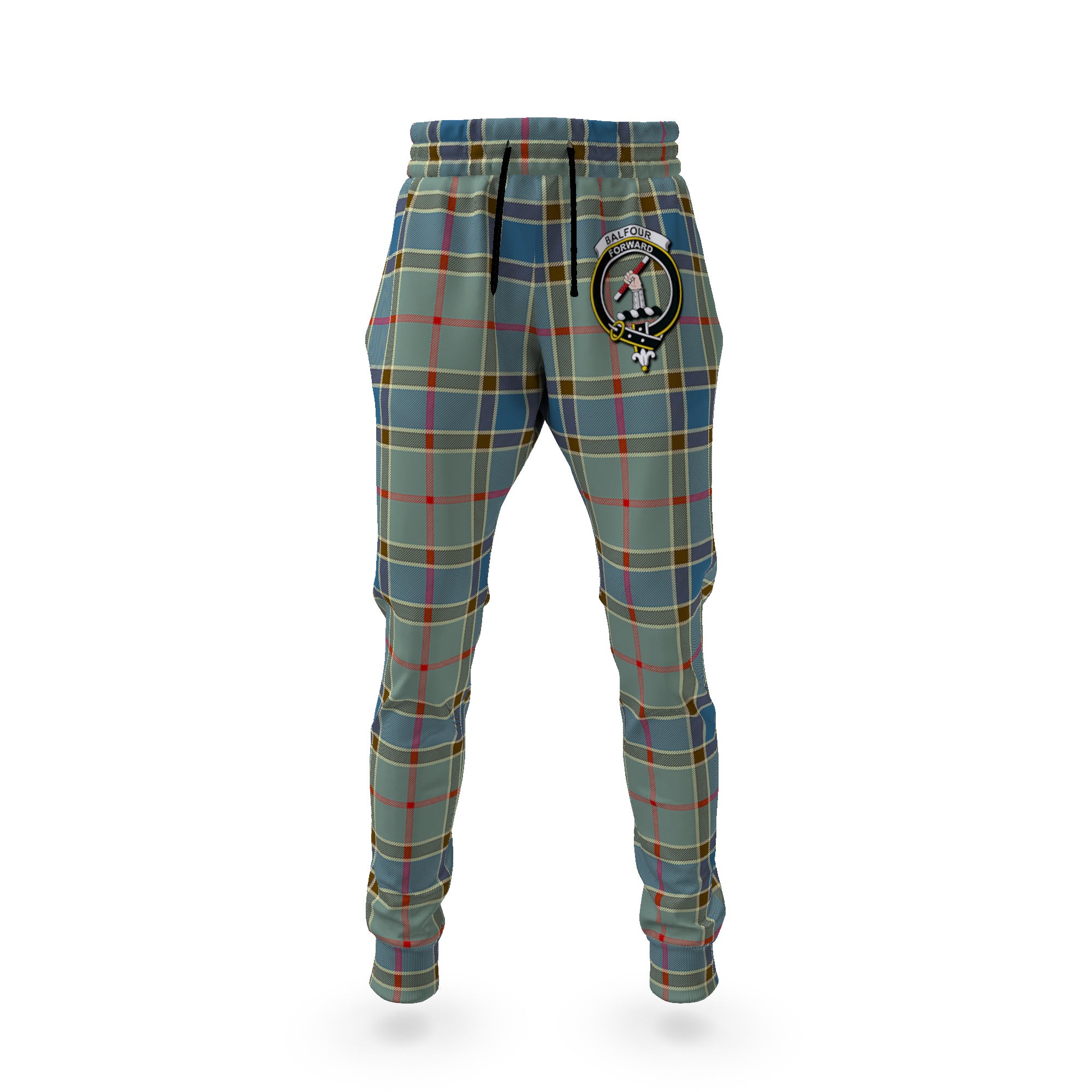 scottish-balfour-blue-clan-crest-tartan-jogger-pants