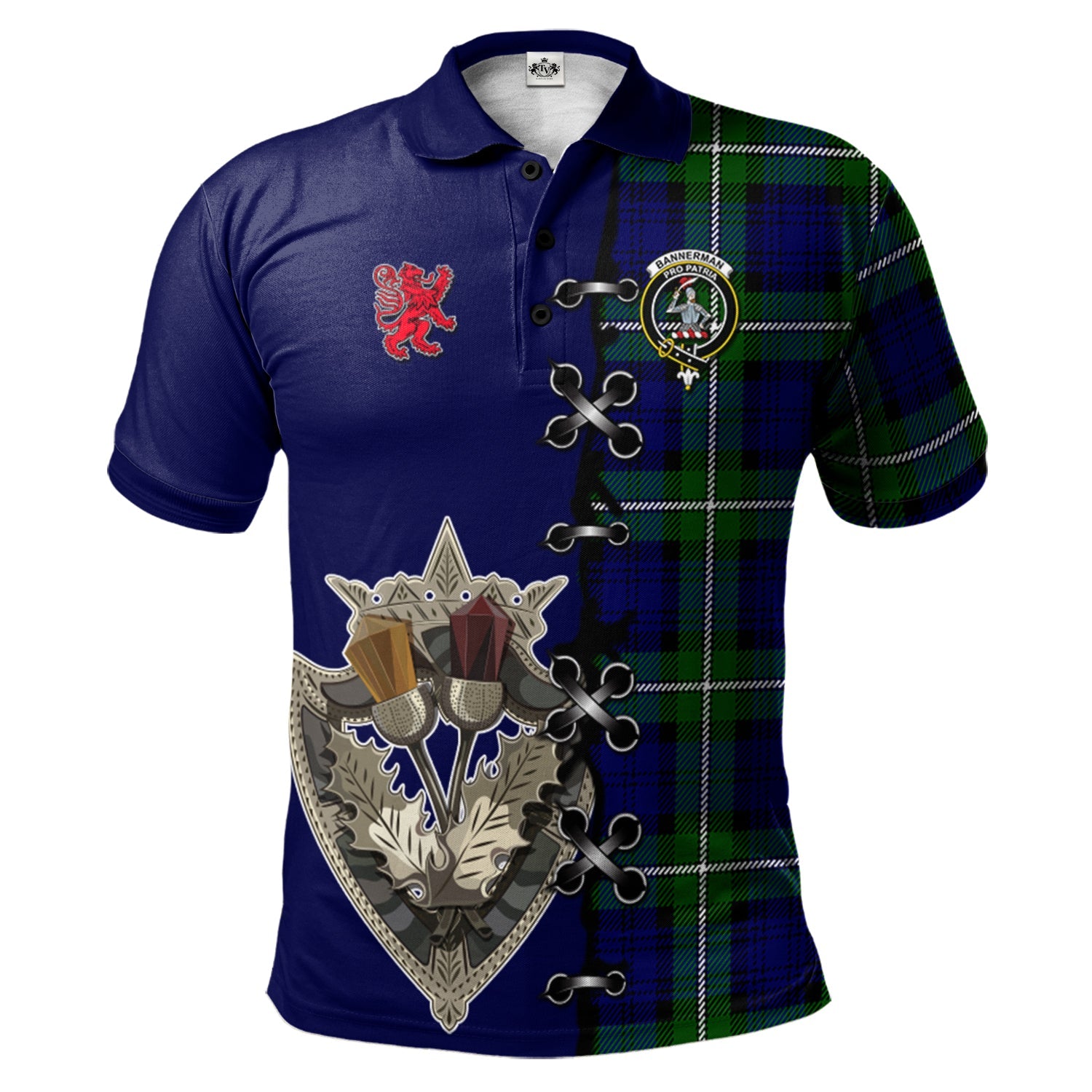 scottish-bannerman-clan-crest-tartan-lion-rampant-and-celtic-thistle-polo-shirt