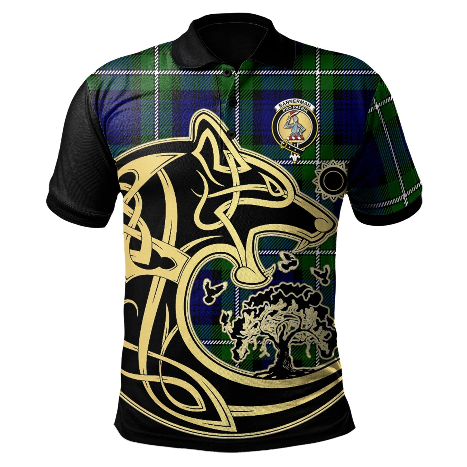 scottish-bannerman-clan-crest-tartan-celtic-wolf-style-polo-shirt