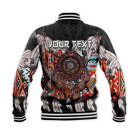 (Custom Personalised) Native American Baseball Jacket Native Patterns Dreamcatcher LT6 - Wonder Print Shop