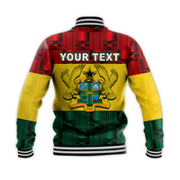 (Custom Personalised) Ghana Flag Mix Patterns Baseball Jacket LT6 - Wonder Print Shop