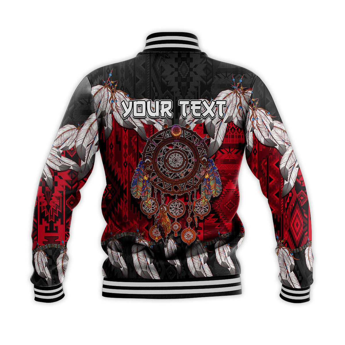 (Custom Personalised) Native American Baseball Jacket Native Dreamcatcher LT6 - Wonder Print Shop