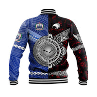 Samoa and New Zealand Baseball Jacket Together Red LT8 - Wonder Print Shop