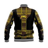 Ethiopia Baseball Jacket Ethiopian Lion Of Judah Tibeb Vibes - Black LT8 - Wonder Print Shop