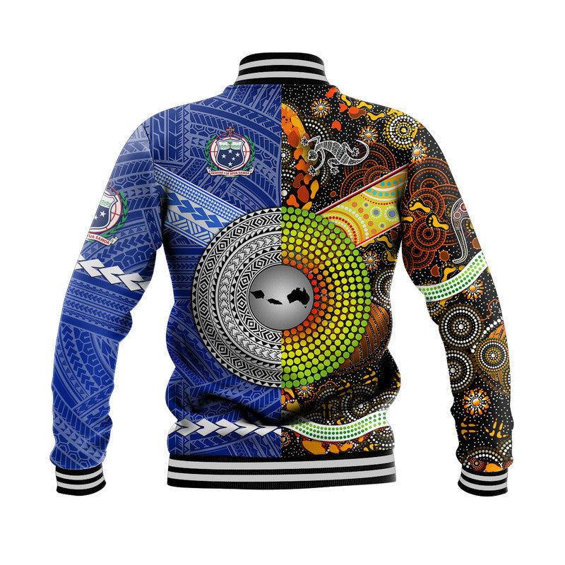 Samoa and Australia Aboriginal Baseball Jacket Together LT8 - Wonder Print Shop