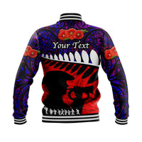 New Zealand Maori ANZAC Baseball Jacket Remembrance Soldier Purple LT8 - Wonder Print Shop