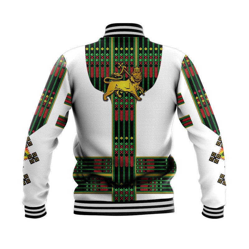 Ethiopia Baseball Jacket Ethiopian Lion Of Judah Tibeb Vibes - Flag Style LT8 - Wonder Print Shop