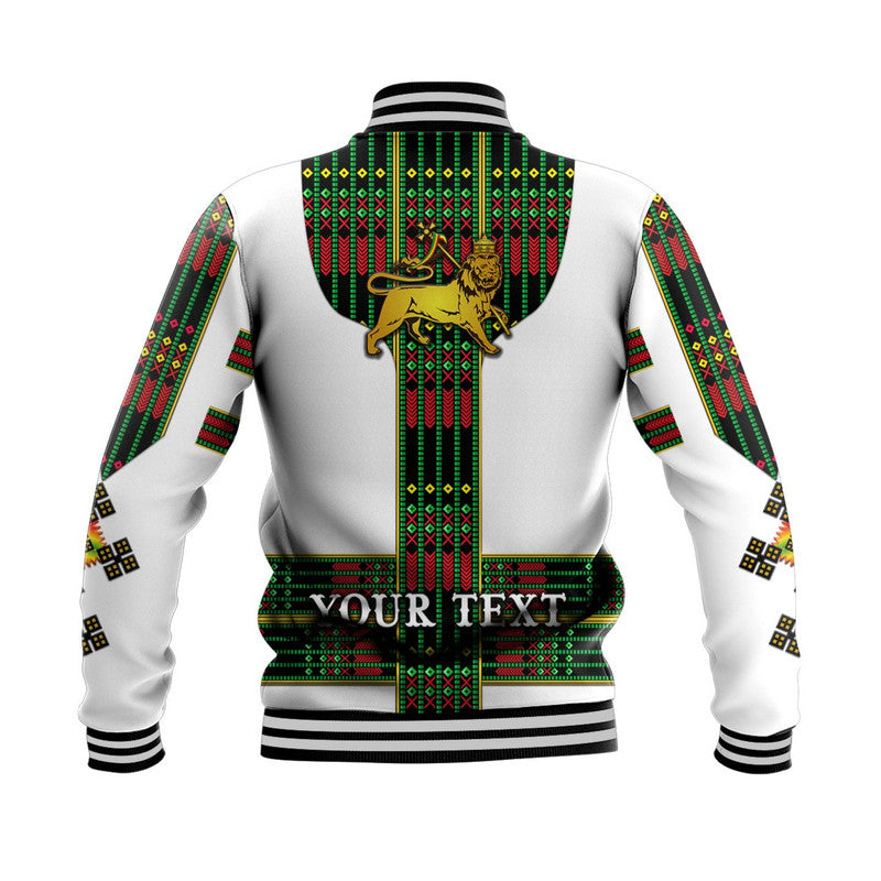 (Custom Personalised) Ethiopia Baseball Jacket Ethiopian Lion Of Judah Tibeb Vibes - Flag Style LT8 - Wonder Print Shop