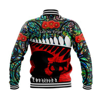 New Zealand Maori ANZAC Baseball Jacket Remembrance Soldier Paua Shell LT8 - Wonder Print Shop