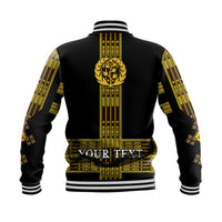 (Custom Personalised) Eritrea Baseball Jacket Fancy Simple Tibeb Style - Black LT8 - Wonder Print Shop