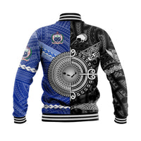 Samoa and New Zealand Baseball Jacket Together Black LT8 - Wonder Print Shop