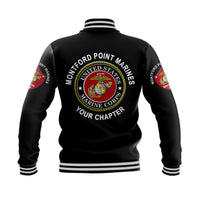 (Custom) Montford Point Marines Baseball Jacket Shirt African-American Marine Corps Original - Black LT8 - Wonder Print Shop
