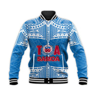 Custom Personalised And Number Toa Samoa Rugby Baseball Jacket Blue Sky LT6 - Wonder Print Shop