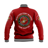 (Custom) Montford Point Marines Baseball Jacket Shirt African-American Marine Corps Original - Red LT8 - Wonder Print Shop