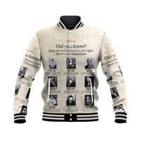 Civil Rights Leaders Baseball Jacket Did You Know History Vibes LT8 - Wonder Print Shop