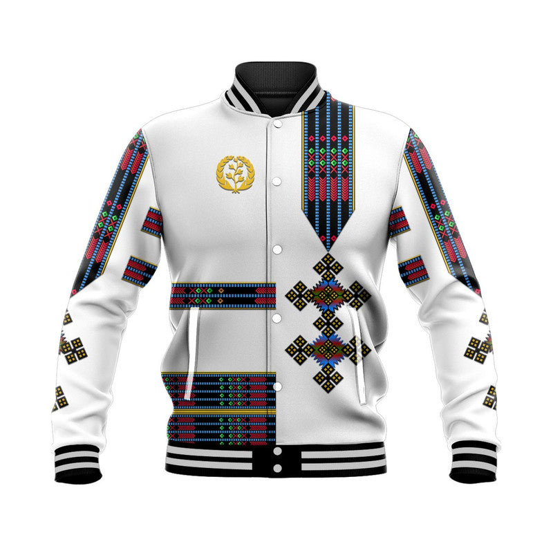 (Custom Personalised) Eritrea Baseball Jacket Fancy Simple Tibeb Style - Flag Style LT8 - Wonder Print Shop