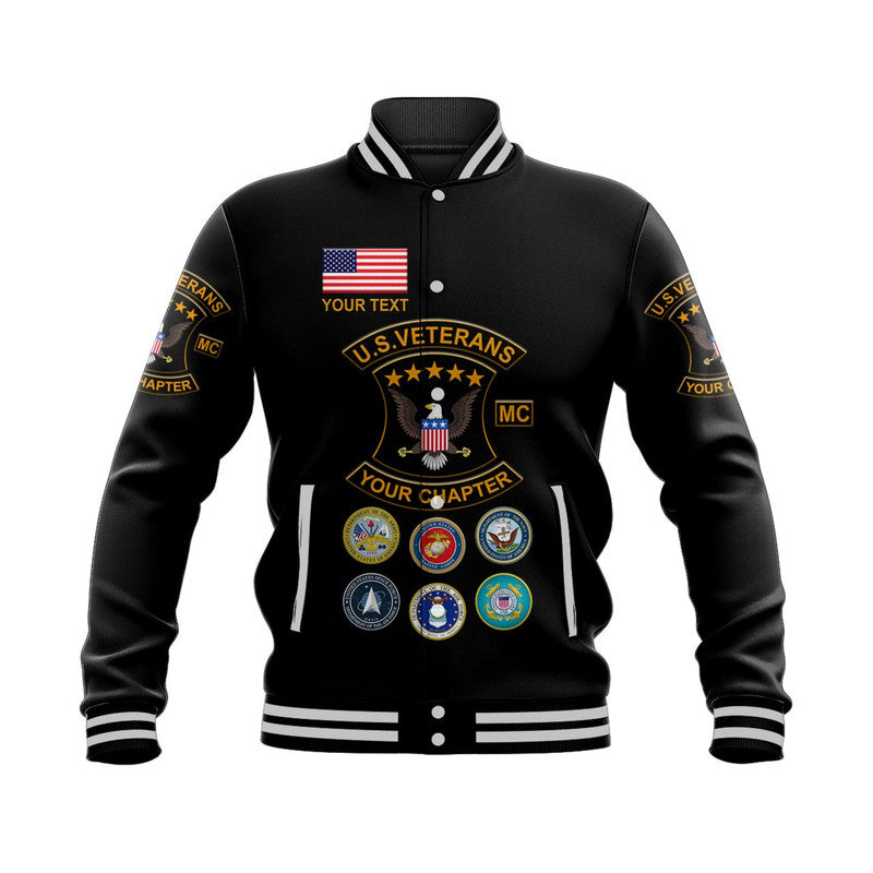 (Custom) U.S. Veterans Motorcycle Club Baseball Jacket Shirt USVMC Unique Style LT8 - Wonder Print Shop