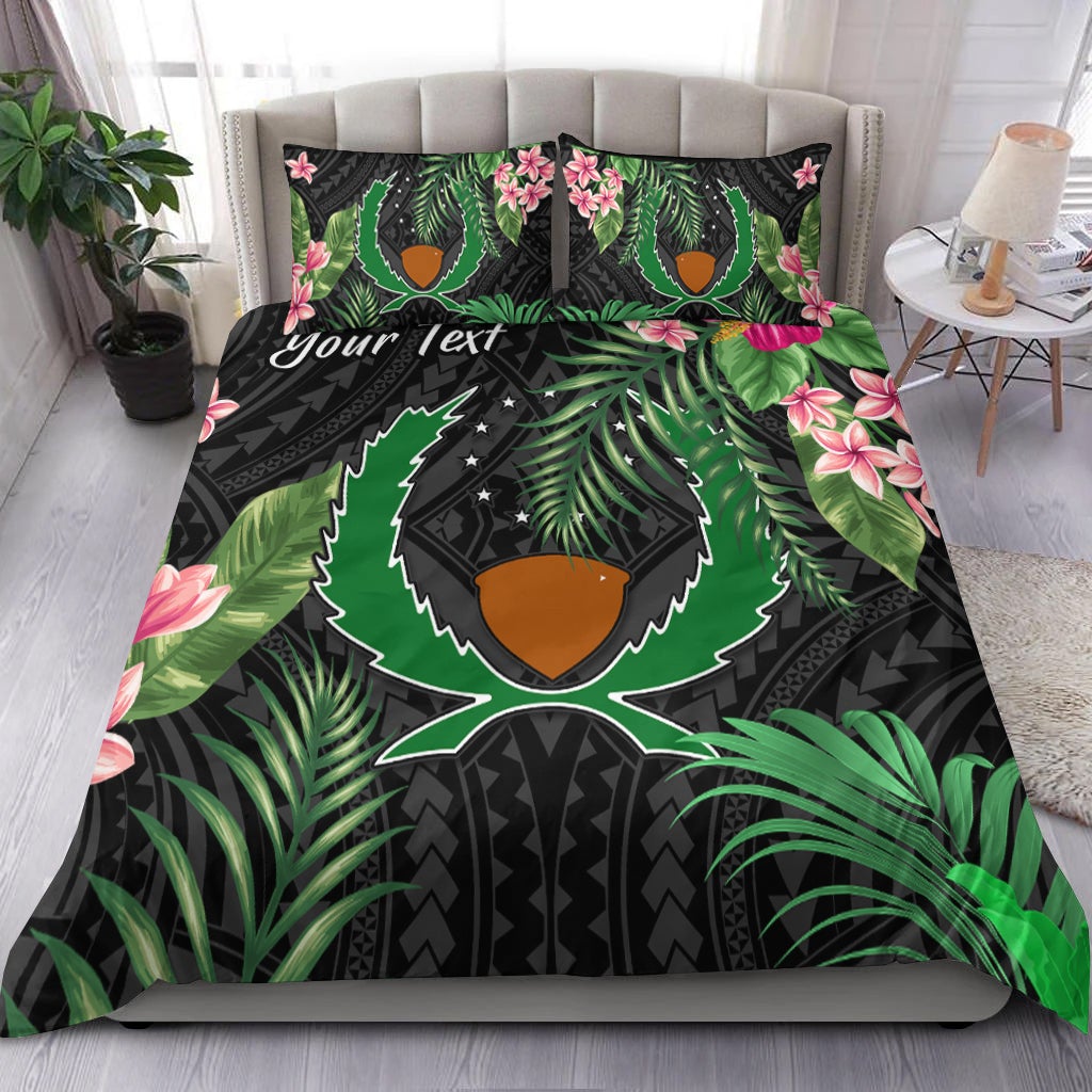 (Custom Personalised) Pohnpei Micronesia Bedding Set Tropical Flowers LT13 - Wonder Print Shop