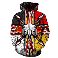 Bison Arrow 3D Hoodie Pullover Native American Clothing LT10 - Wonder Print Shop