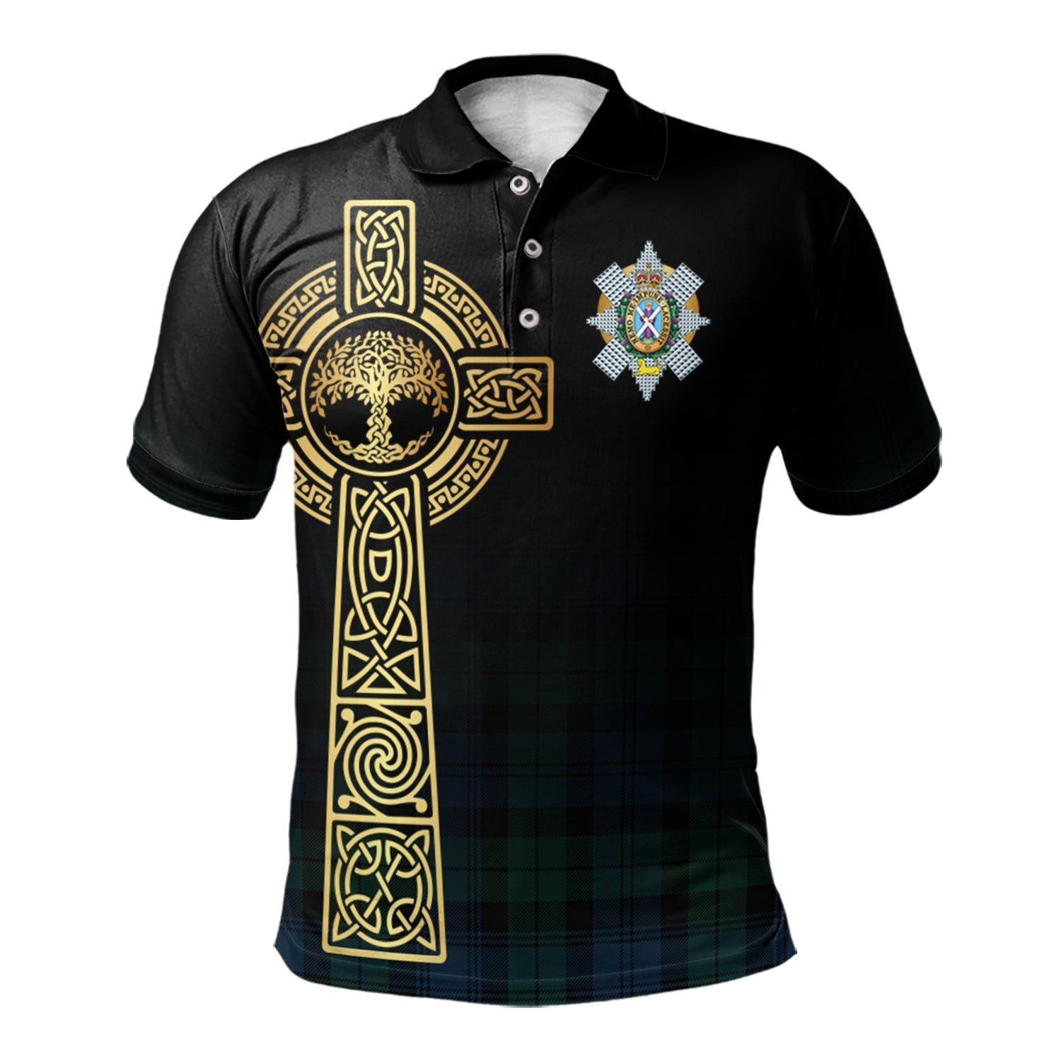 scottish-black-watch-ancient-clan-crest-tartan-celtic-tree-of-life-polo-shirt