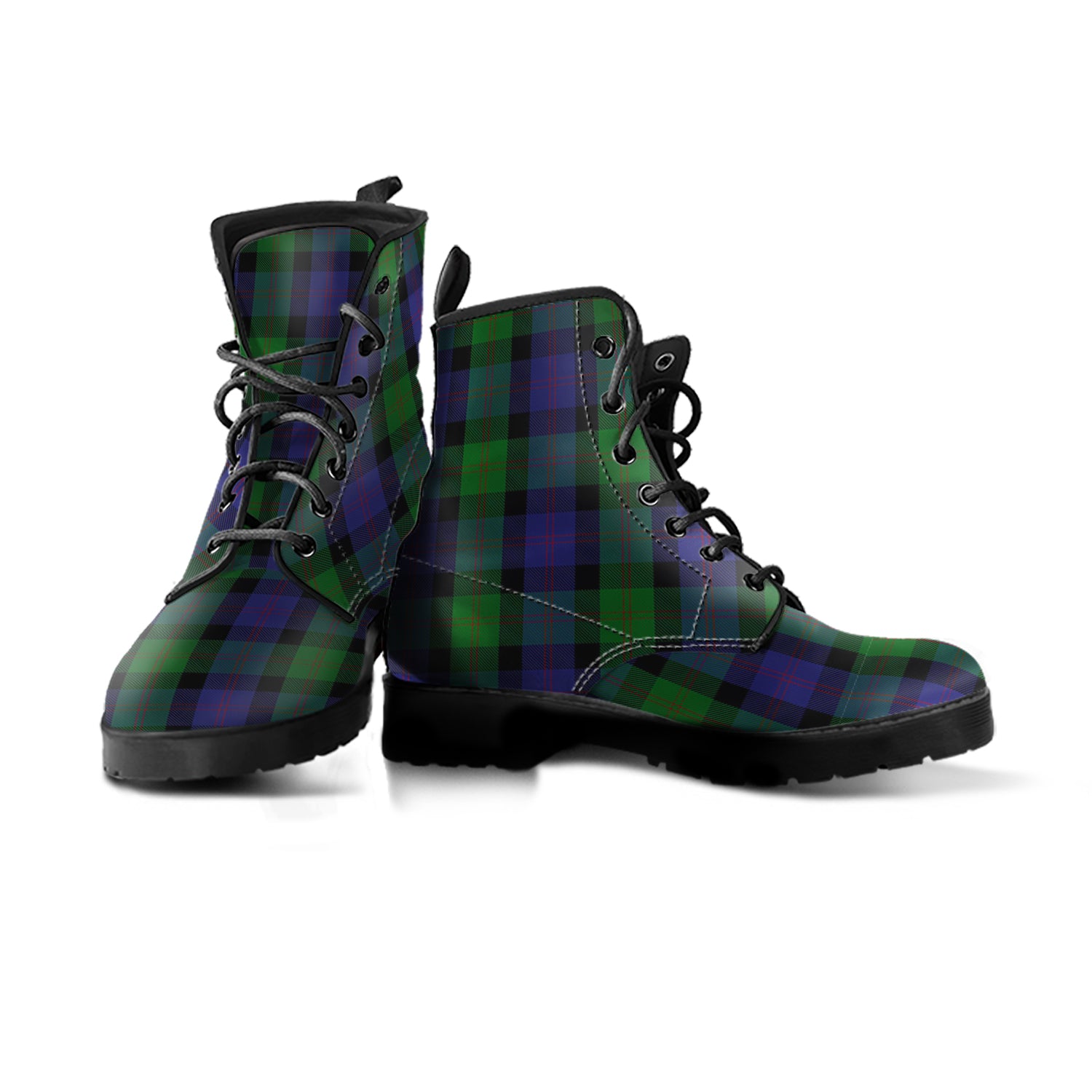 scottish-blair-clan-tartan-leather-boots