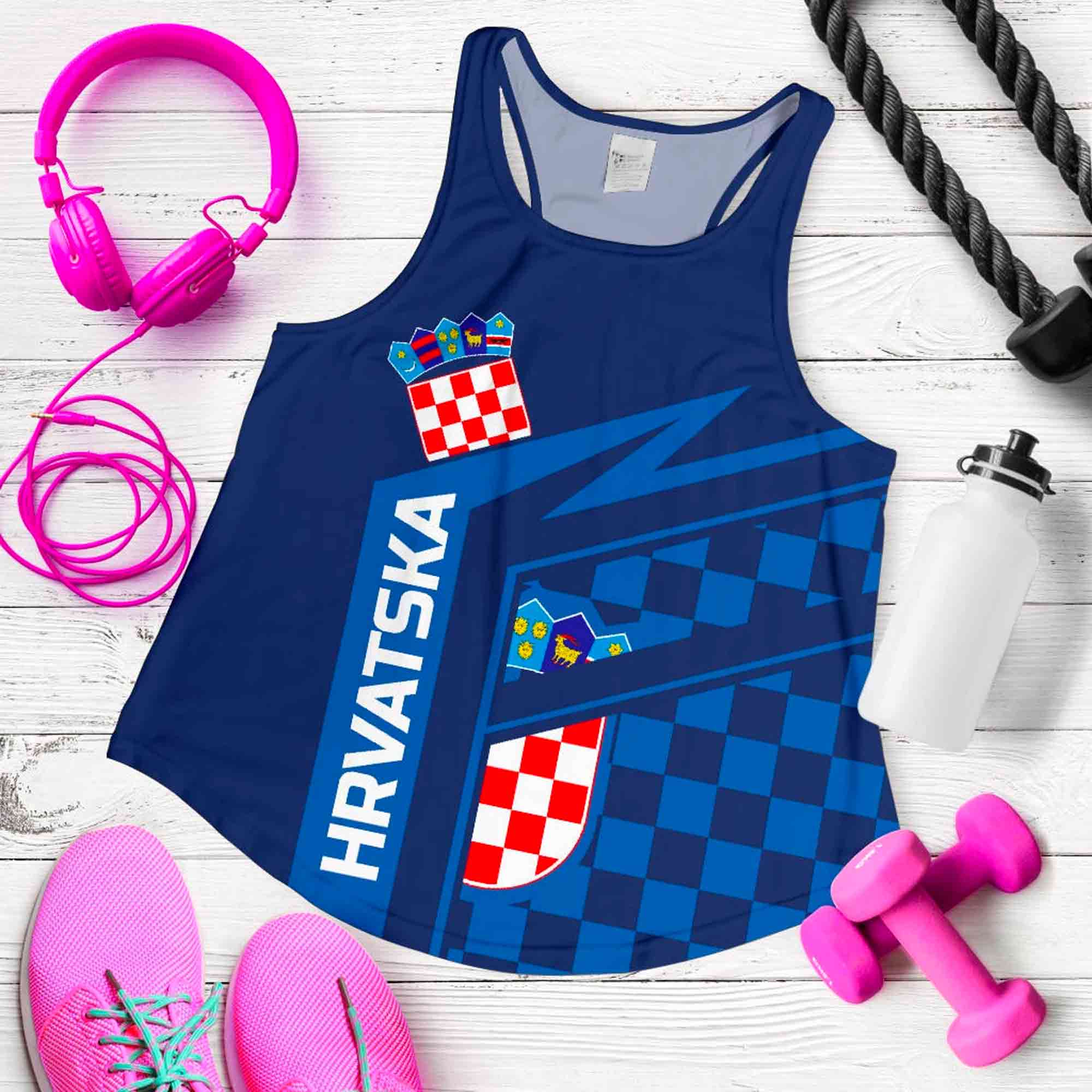 croatia-hrvatska-air-womens-racerback-tank-blue