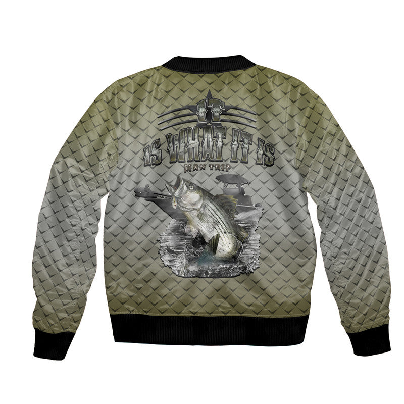 (Custom Personalised) Fishing Man Trip Bomber Jacket LT6 - Wonder Print Shop