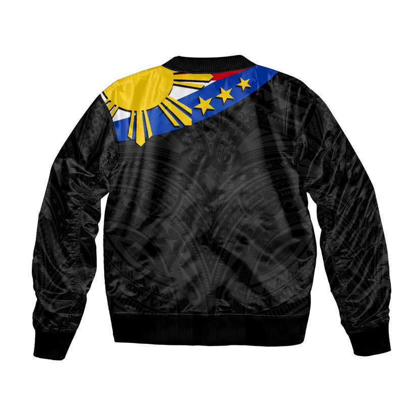Pilipinas Bomber Jacket Simple Style- Black LT6 - Wonder Print Shop