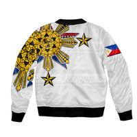 (Custom Personalised) Filipino Bomber Jacket Tribal White Style LT6 - Wonder Print Shop
