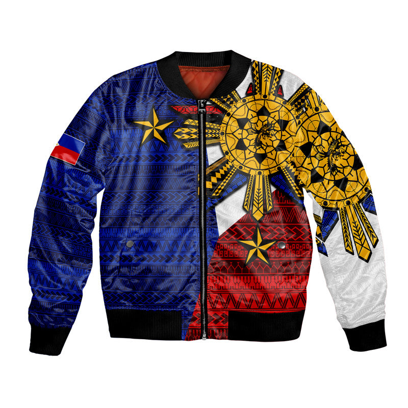 (Custom Personalised) Filipino Bomber Jacket Tribal Flag Style LT6 - Wonder Print Shop