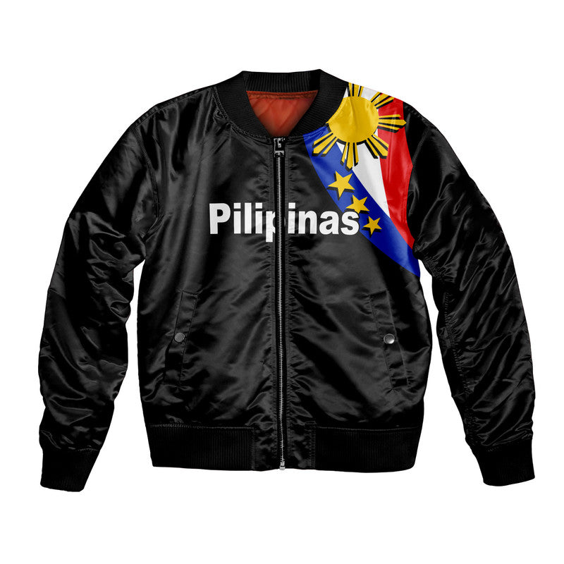 Pilipinas Bomber Jacket Simple Style- Black LT6 - Wonder Print Shop